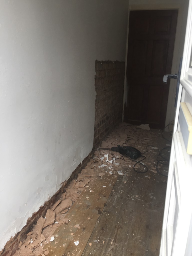 The worlds quickest damp-proof system being carried out in Barnsley (near Sheffield)